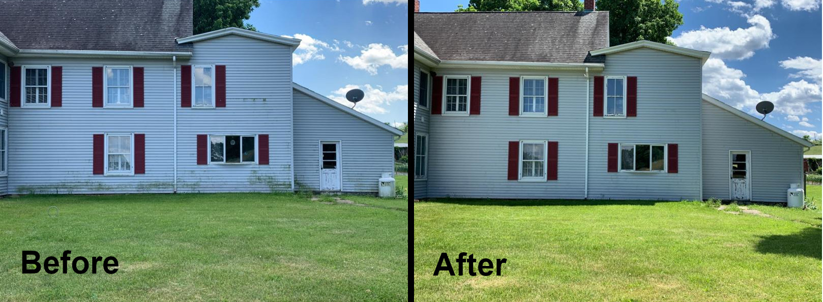 Soft wash siding warwick before and after
