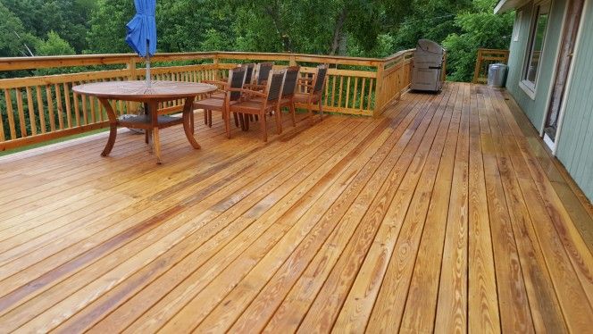 Deck cleaned