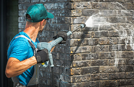 Commercial brick cleaning