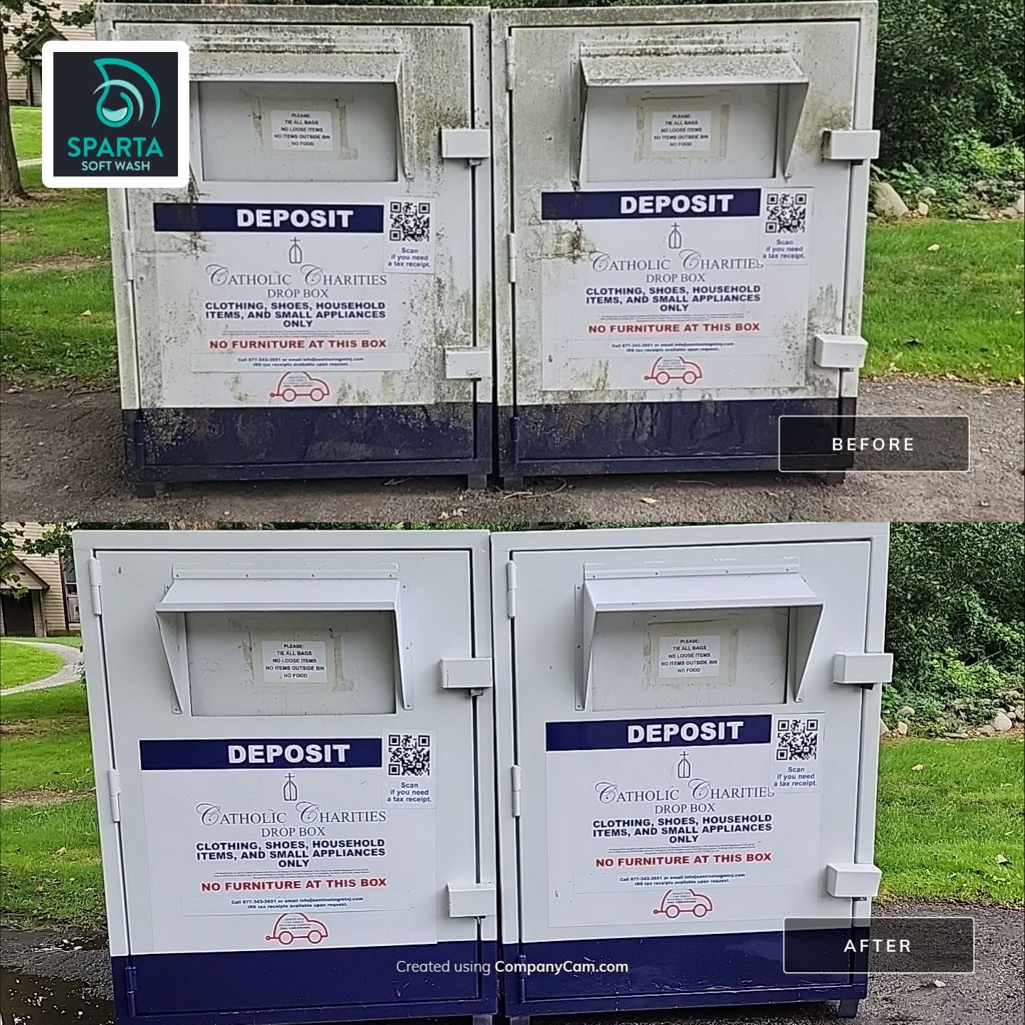 Restoring Hope: Power Washing Donation Bins in Vernon, NJ